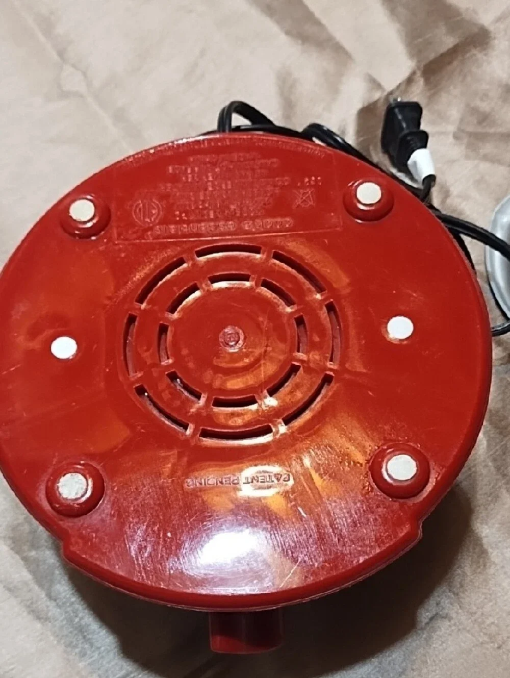 Red Chocolate Treat Maker Good Working Condition. A Few Scratches In Pics